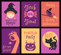 Halloween Cartoon Cute Backgrounds - Free PNG Images for Graphics and Web Design