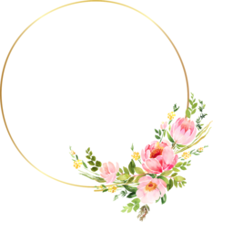Download Free Love Backgrounds with Beautiful Flowers, Circle Frames and PNG Format Images for Graphic Design & Social Media Styling