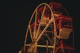 Download Free Ferris Wheel, Christmas Market and Amusement Park Xmas Backgrounds in JPG Format for Graphic Design, Social Media Pages, Presentations, Advertising, and More!