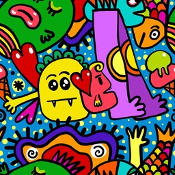 Fun and Free Cartoon Doodle Patterns for Backgrounds and Graphic Design - Download in JPG Format