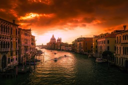 Grand Canal in Venice, Italy: A Stunning Backdrop for City and Architecture Photography