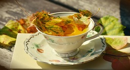 Autumn Inspiration: Free Downloadable Tea and Cup Backgrounds with Fallen Leaves