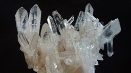 Free Downloadable Crystal Cluster Images on Black and White Background from Arkansas
