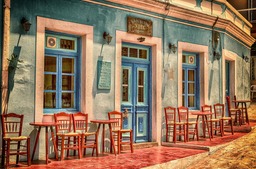 Cafes and Buildings of Greece: Popular Wallpaper and Backgrounds for Free Download in JPG Format
