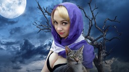 Gothic Fantasy and Witchcraft: Beautiful Cat Images and Pictures for Graphic Design and Social Media - Free Download!