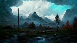 Free Downloadable AI Art Images of Landscapes and Mountains in Portrait or Landscape Orientation