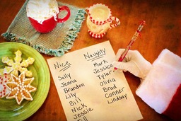 Download Stunning Santa's List and Naughty or Nice Christmas Images with Santa's Arm, Decorations, Wallpapers, Backgrounds - Free!