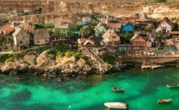Explore Stunning Architecture Images of Popeye Village in Malta for Free Download