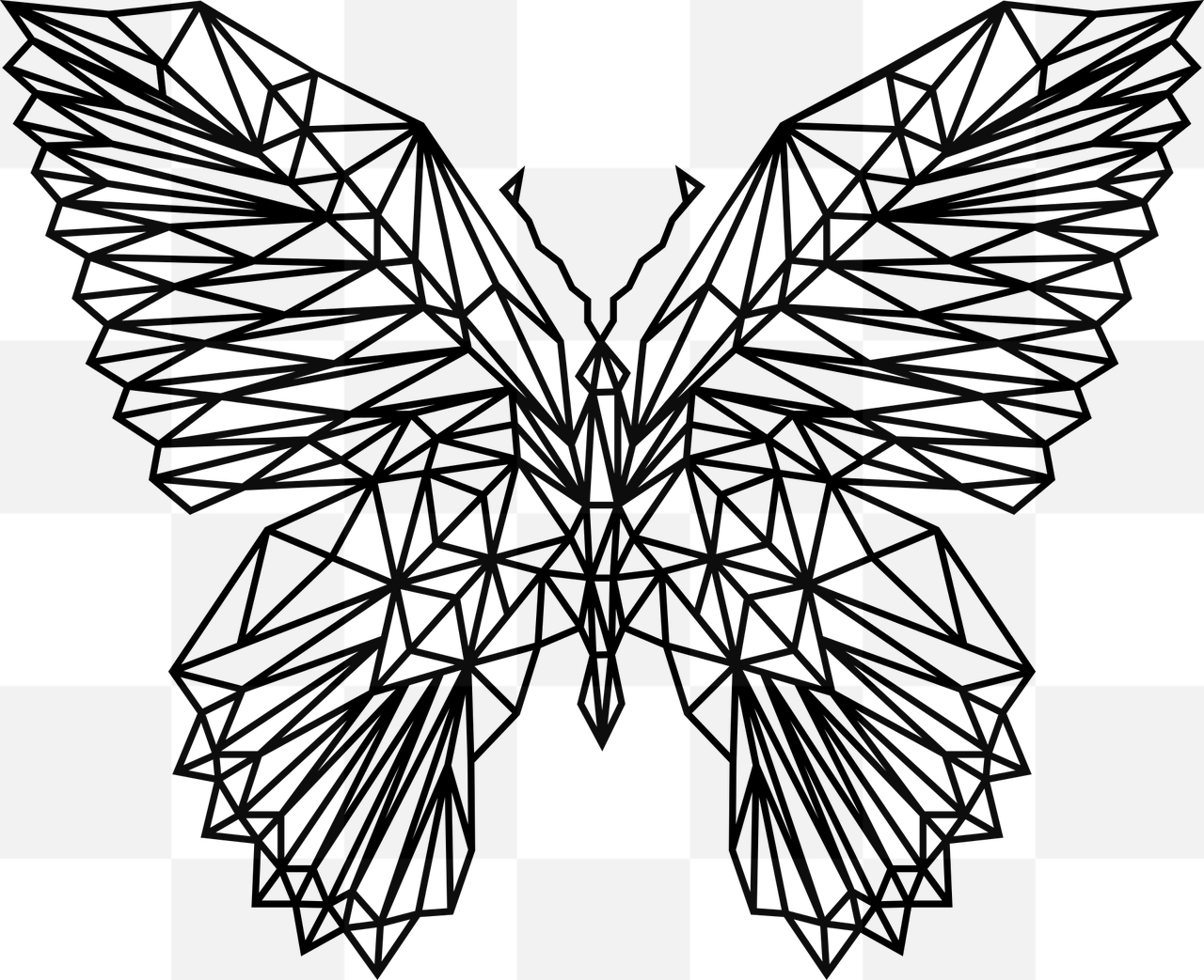 A stunning collection of polygonal butterfly PNG images with transparent backgrounds for design and inspiration – free to download!