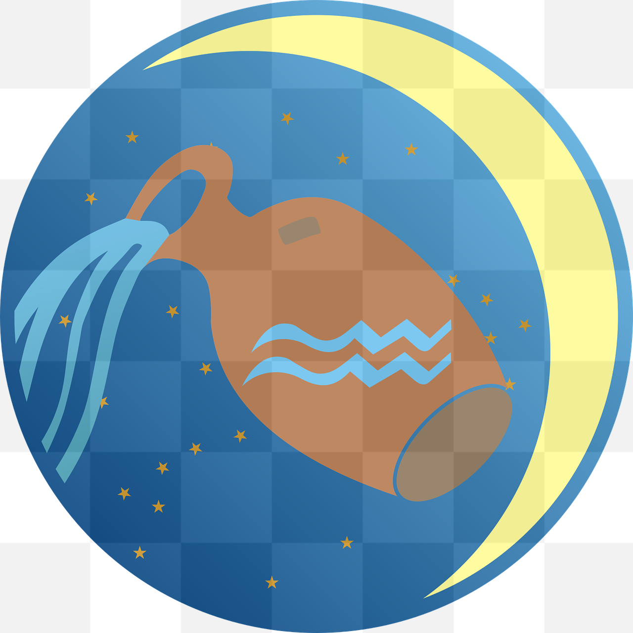 Aquarius Zodiac Sign PNG Images for Graphic Design and Advertising