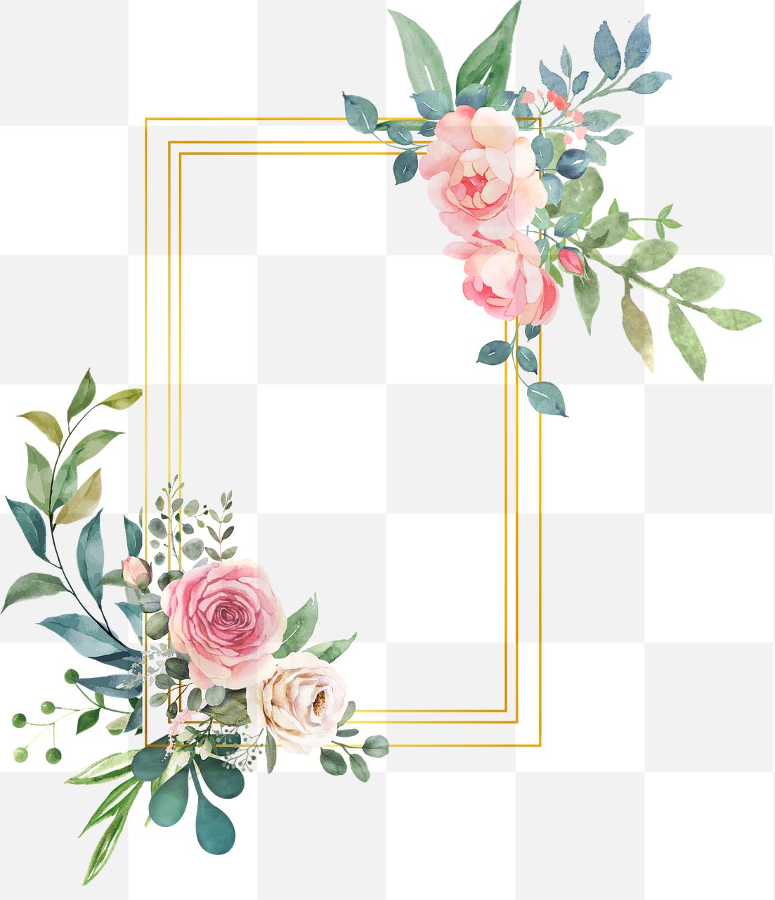 Beautiful Flower Frames for Valentine's Day: Free Download PNG Images with Transparent Background