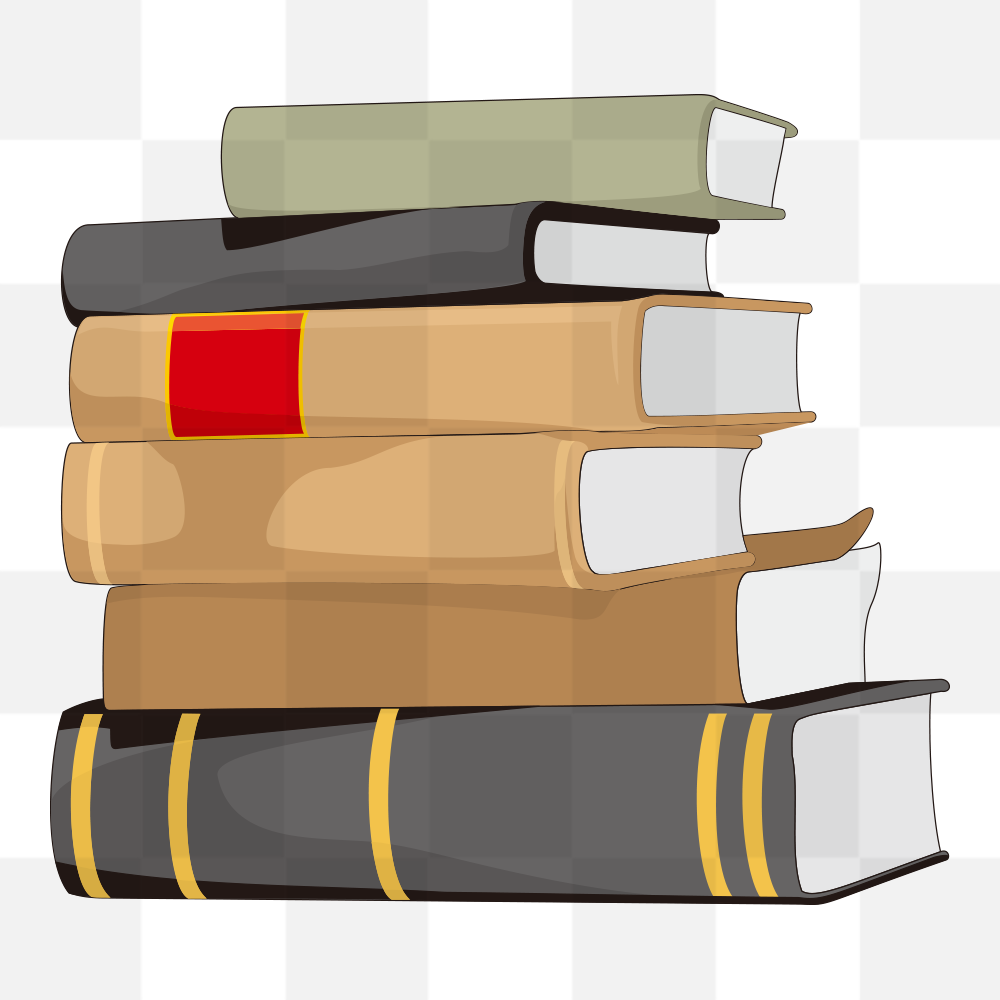 Graphic PNG Image of Illustrated Books. Illustrated Book Stack. Illustrated Books in Graphic PNG Format. Graphic PNG Image. Artistic Book Stack...