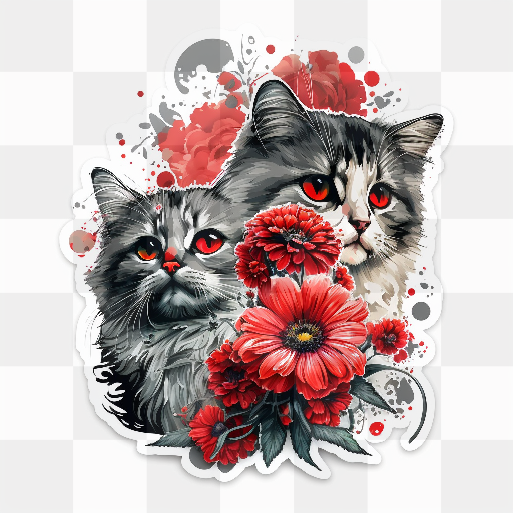 Free Download. Adorable Animated Cat Stickers in PNG. Vibrant and Juicy Animated Cat Stickers: Free PNG Images for Design - Cute and Captivating...