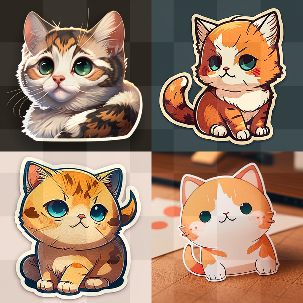 Free PNG. Colorful, Cute, and Perfect PNG for Design. The best PNG images. Free Download. Adorable Animated Cat Stickers in PNG. Vibrant and Juicy...