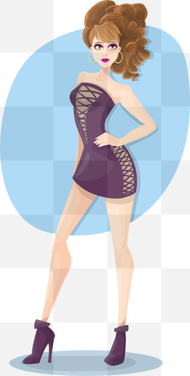 Cute Curly Girl Disco Vectors with Free Transparent PNG Downloads