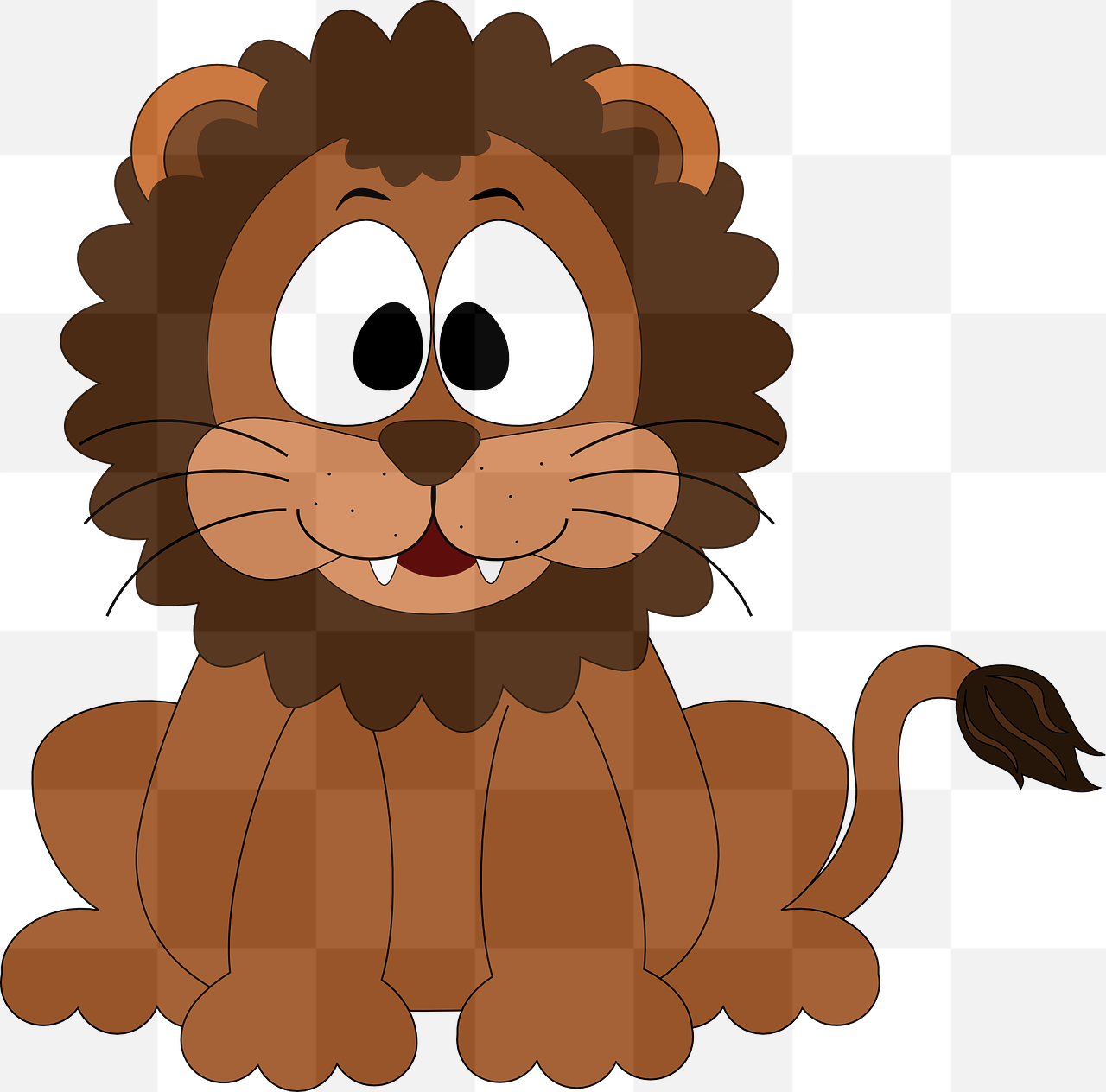 Cute Loin Cartoon Vectors with Transparent Background – Free Download PNG Images for Graphic Design and Advertising