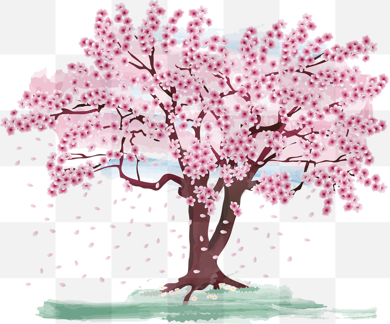 Discover the Beauty of Cherry Blossom Trees in Spring with Vibrant PNG Images for Graphic Design and Advertising