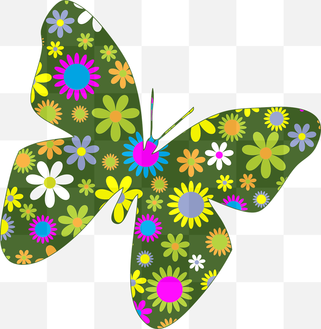 Download Beautiful Butterfly and Floral Vector PNG Images with Transparent Backgrounds for Graphic Design and Advertising