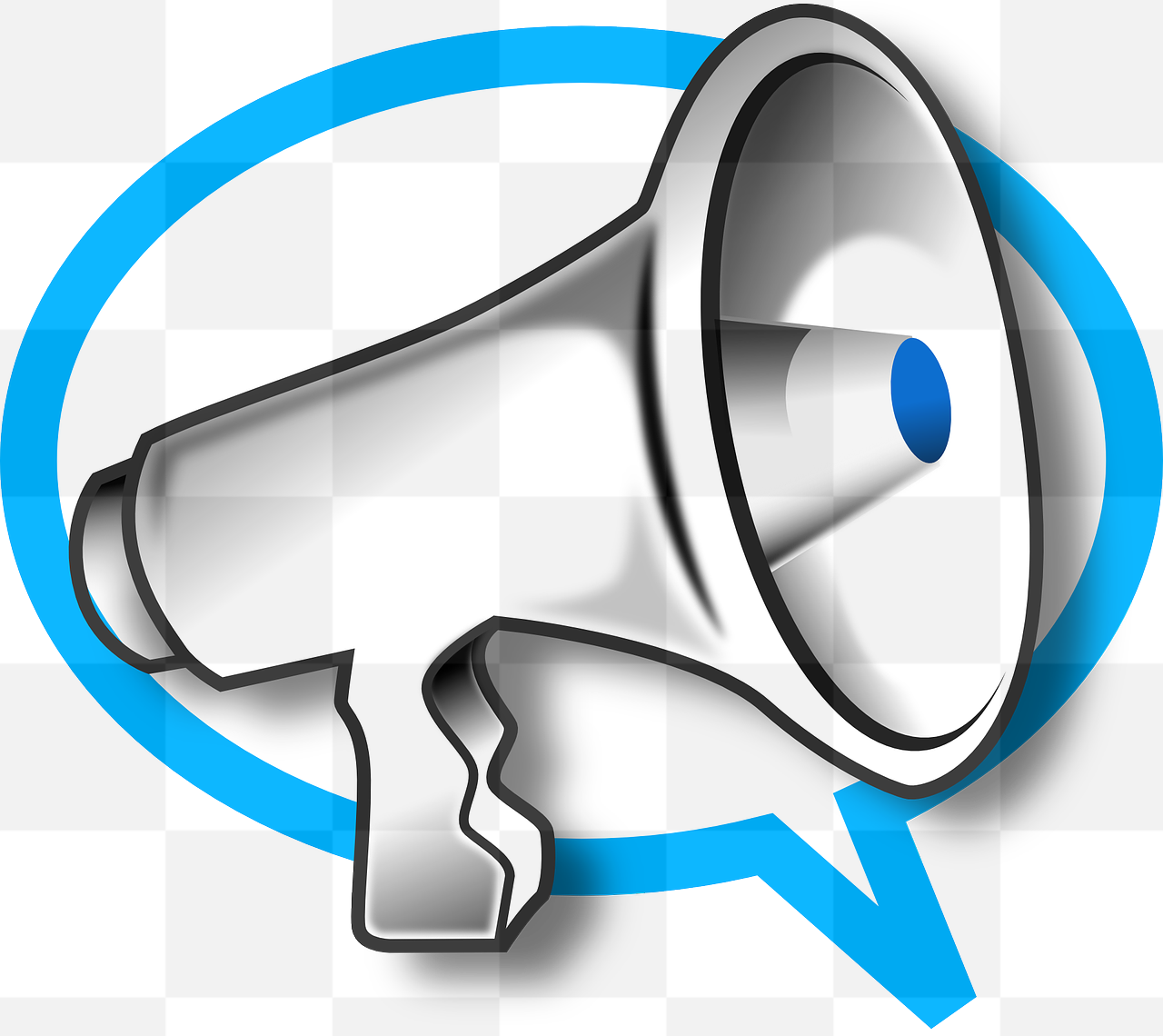 Download Free Megaphone and Speech Bubble PNG Images with Transparent Background for Graphic Design and Advertising
