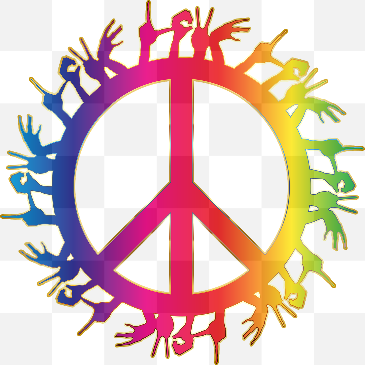 Expressing Love Through Emotive Hands & Rainbow Vectors: Free PNG Downloads with Transparent Backgrounds for Graphic Design & Advertising