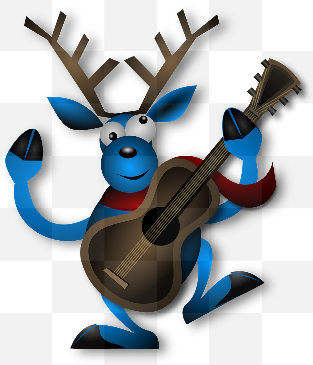 Free Downloadable Dancing Reindeer PNG Images with Transparent Backgrounds for Graphic Design and Advertising