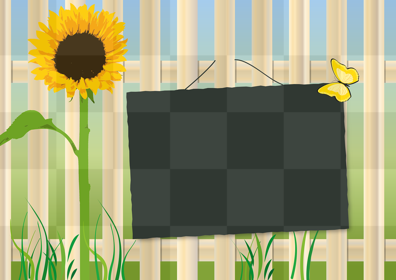 Free Garden Fence and Sunflower PNG Images with Transparent Backgrounds for Graphic Design and Advertising