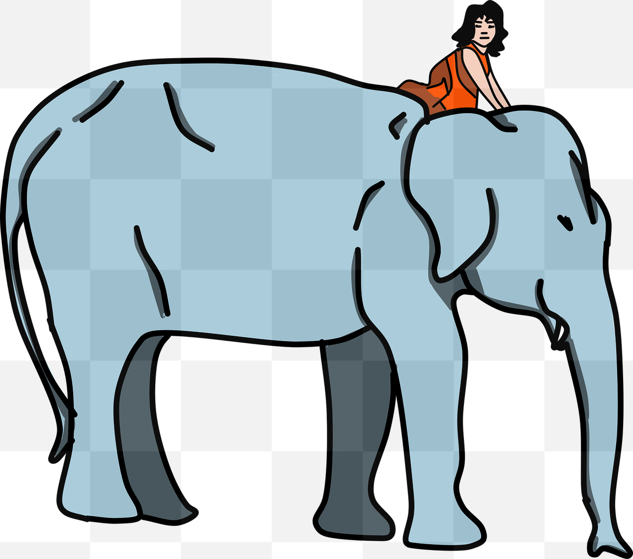 Free Vector Elephant PNG Images with Transparent Background: Perfect for Graphic Design and Advertising!