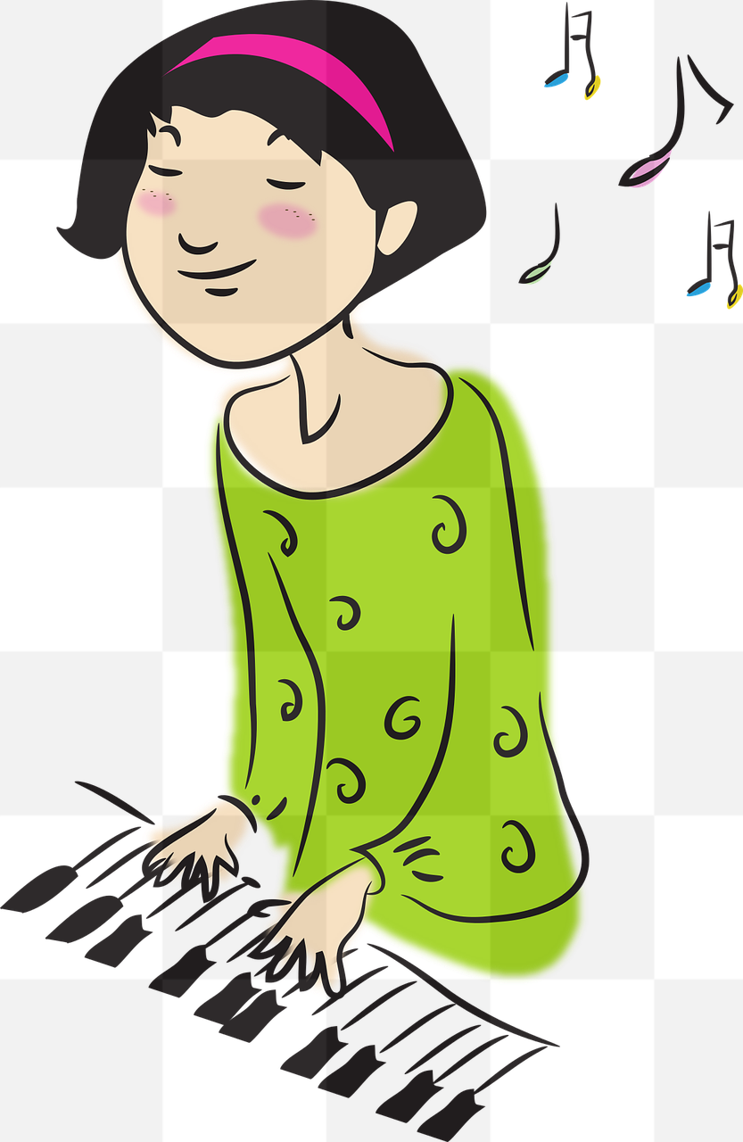 Free Vector PNG Images of Women Playing Musical Instruments with Transparent Background for Graphic Design and Advertising