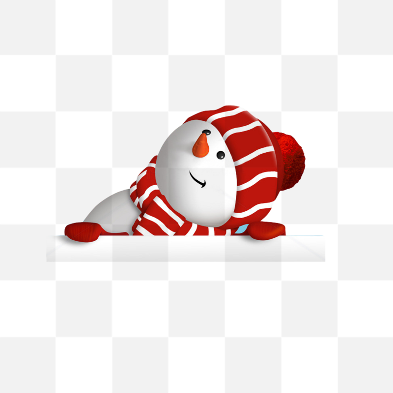 Frosty the snowman png. 3D Snowman with Red and White Stripe Knitted Hat. Christmas Classic. Decorative Holiday. 3D Christmas snowman in red. Cute...