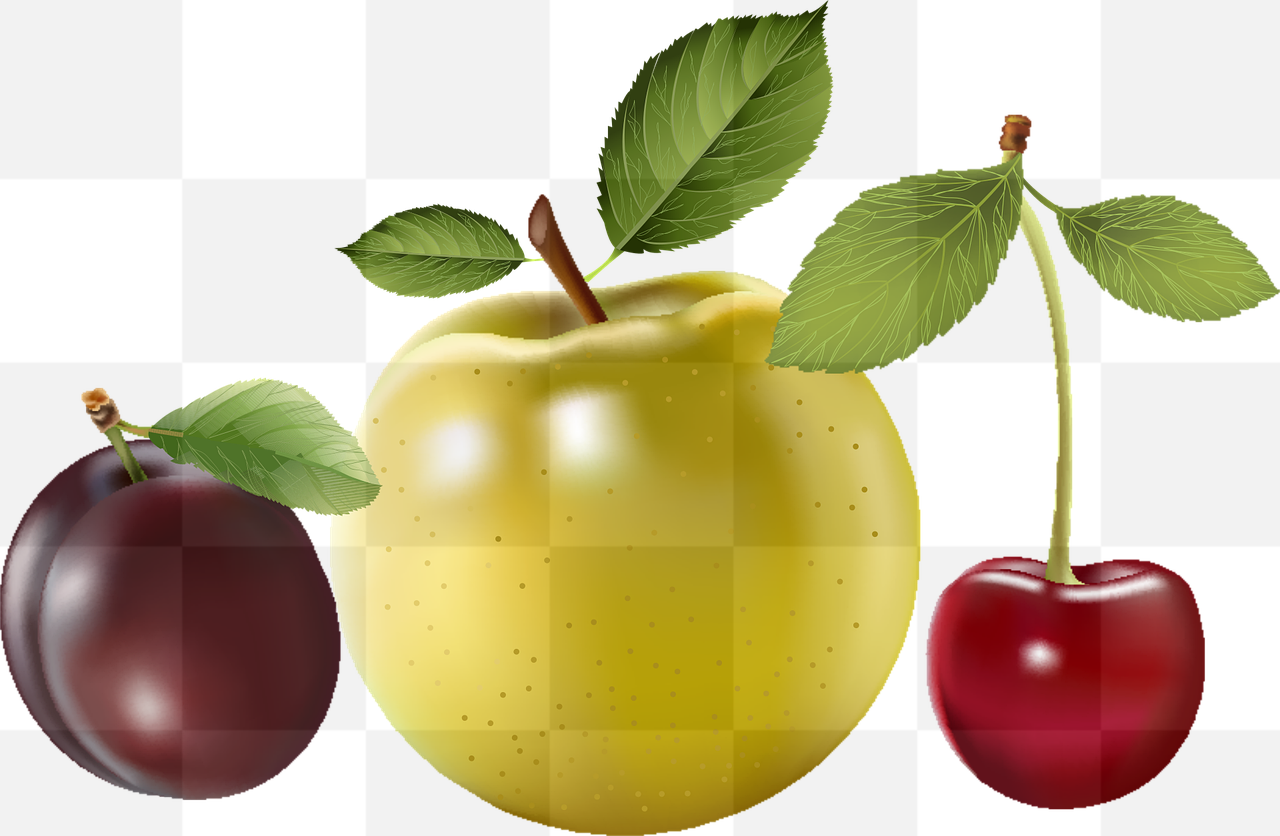 Fruit and Berry Vector PNG Images with Transparent Background - Perfect for Graphic Design and Advertising!