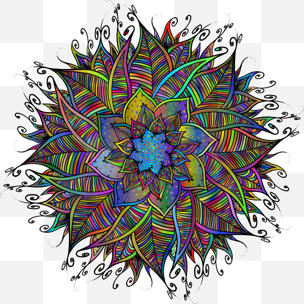 Get Creative with Free Mandala and Colorful Prismatic PNG Images for Graphic Design and Advertising