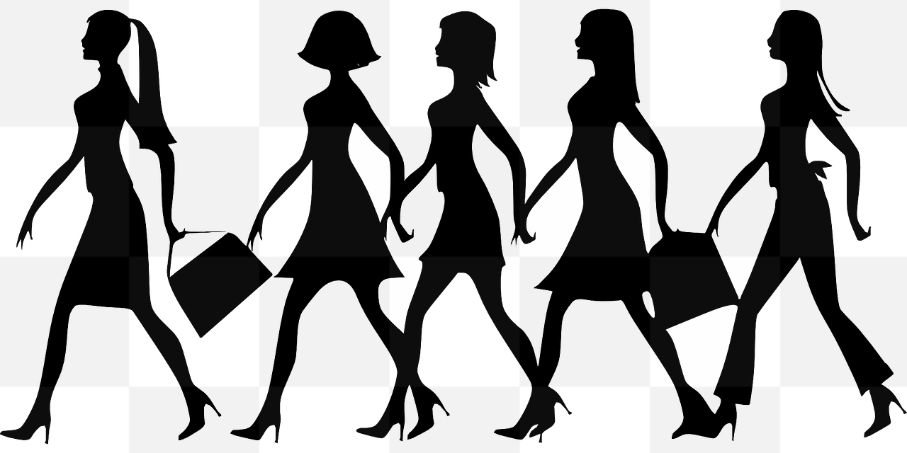 Get Stunning Women Walking Silhouette PNG Images with Transparent Background - Free Download now!