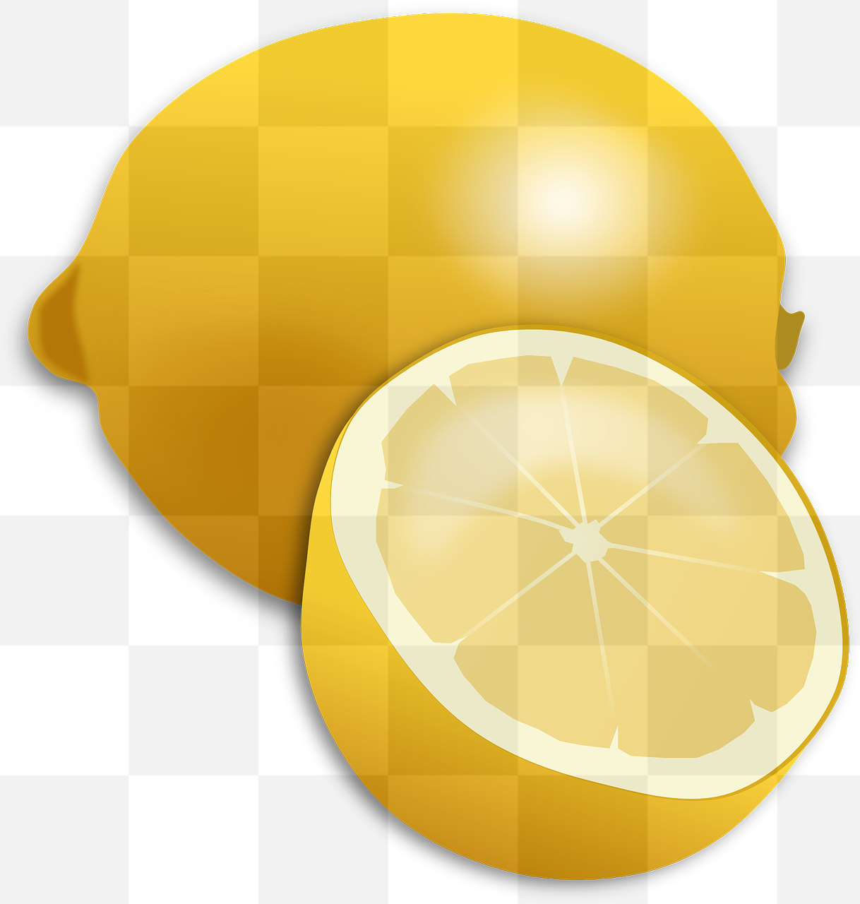 High-quality Lemon Vector Images with Transparent Background for Graphic Design and Advertising