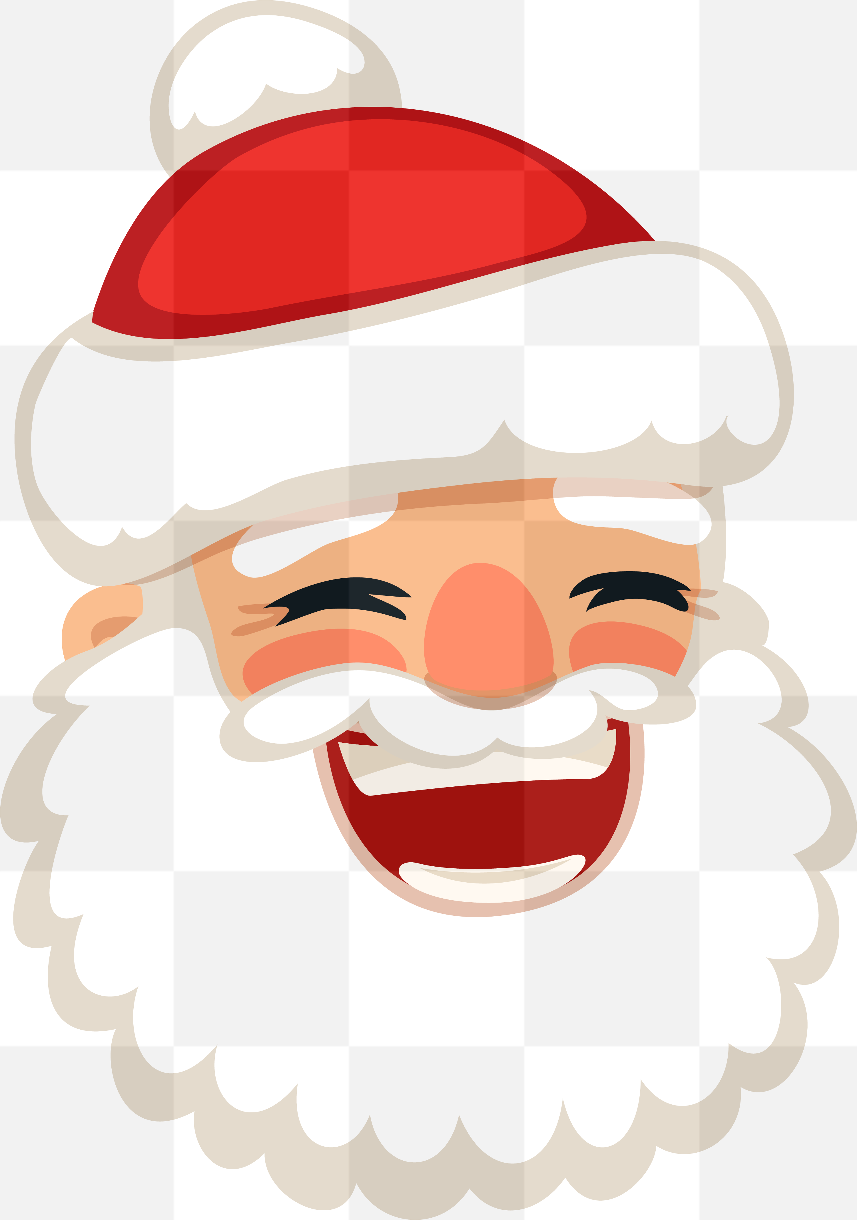 3001 x 4274 px | Santa Face PNG. Santa claus mask png. Santa Claus Face...