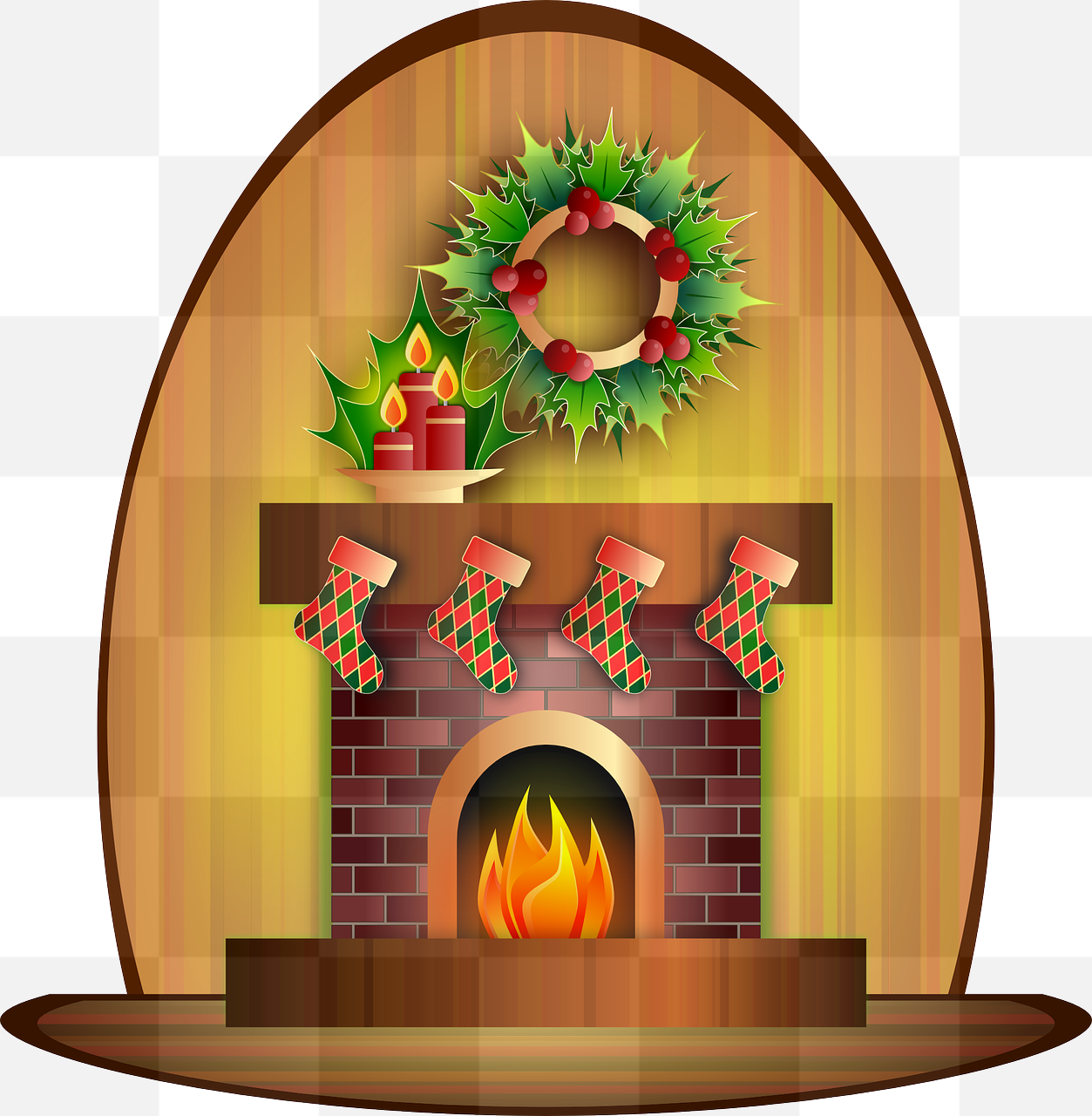 Spread Holiday Cheer with Free Downloadable Fireplace and Candle PNG Images on Transparent Backgrounds!