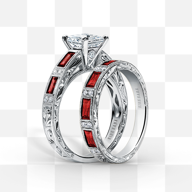 Sterling Silver Ruby Wedding Ring. Sterling Silver Red Created Ruby Women Engagement Ring. Grande PNG. Free PNG Image With Transparent Background...