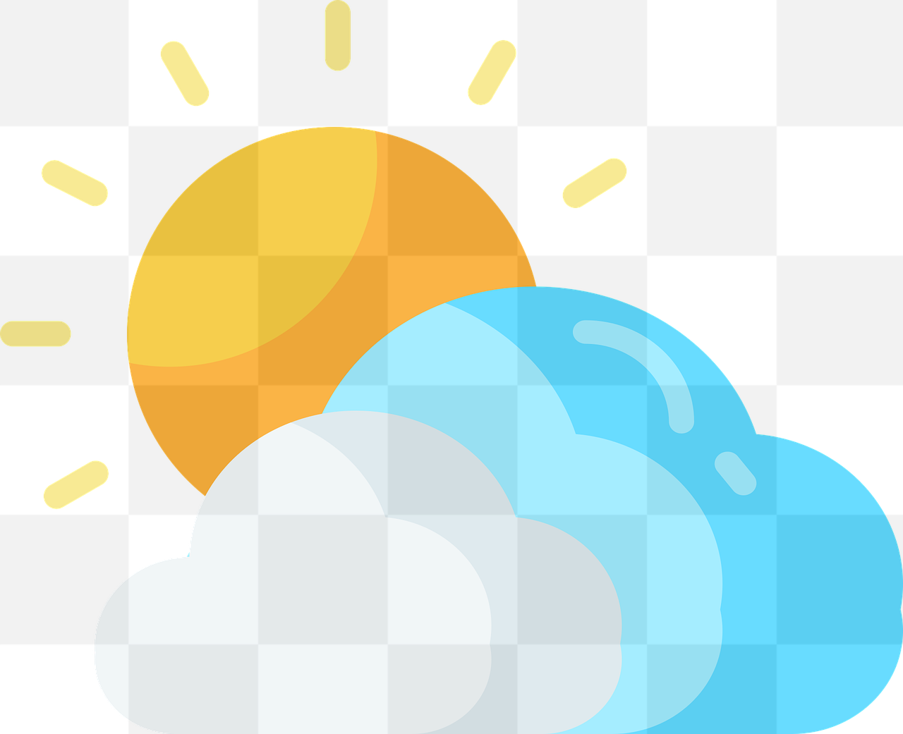 Stunning Cloud and Sun Beach Images in PNG Format with Transparent Backgrounds - Perfect for Graphics, Banners, and Advertising