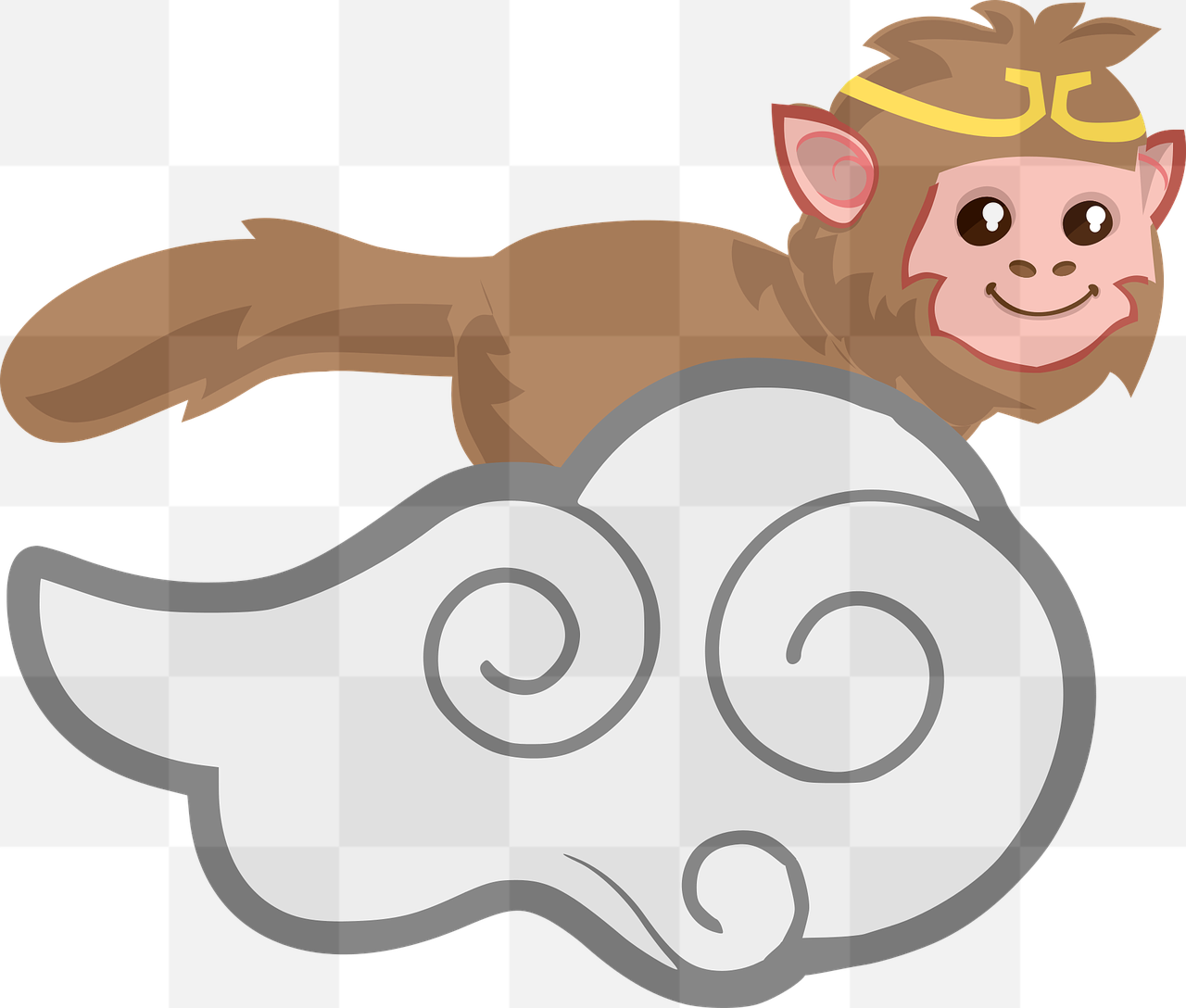Stunning Monkey King and Cloud PNG Images with Transparent Background – Free Download for Graphic Design and Advertising