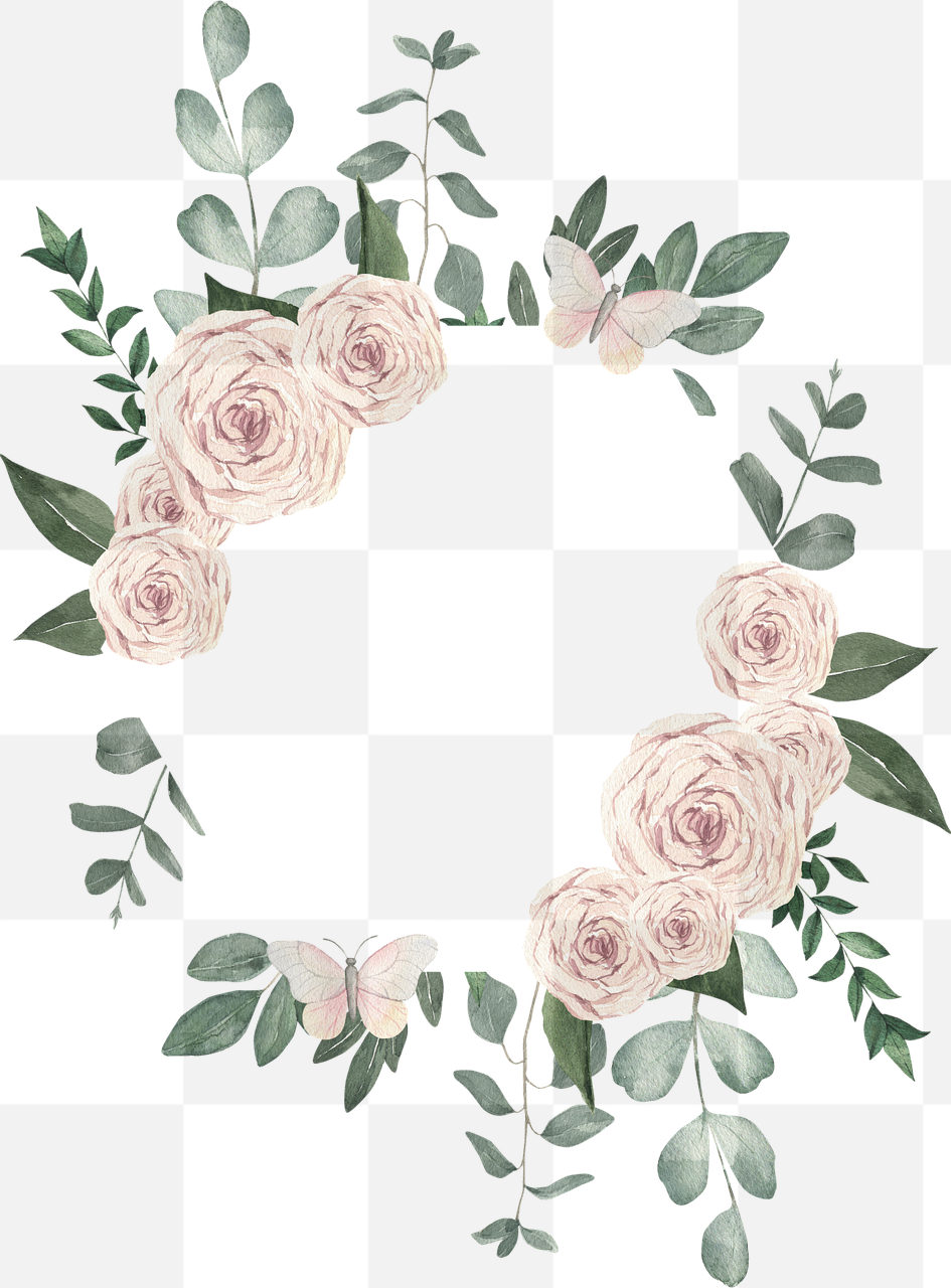 Stunning PNG Images with Transparent Backgrounds for Graphic Design: Wreaths, Floral Frames, Flowers & More!