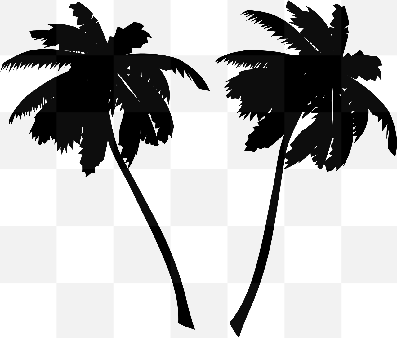 Stunning Palm and Tree Vector Images with Transparent Background - Perfect for Graphic Design