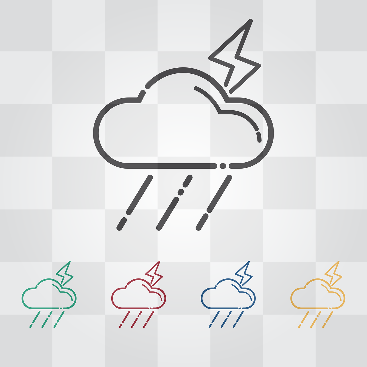 Stunning Thunderbolt and Cloud PNG Images with Transparent Background - Perfect for Graphic Design and Advertising!