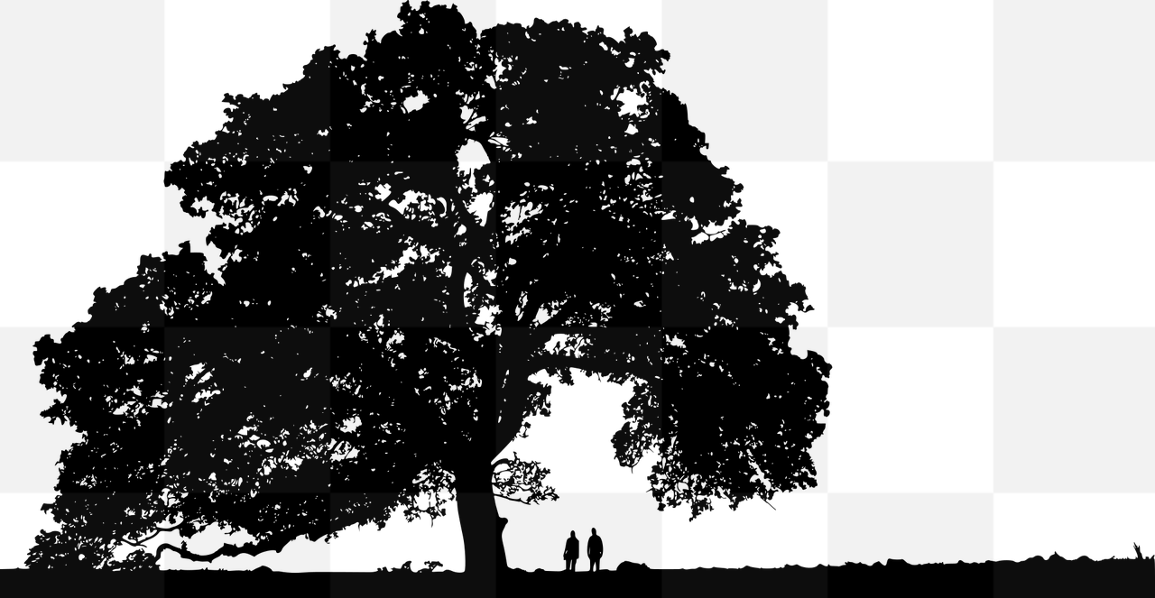 Stunning Tree Silhouettes in Vector Format with Transparent Backgrounds: Free Download PNG Images for Creative Design
