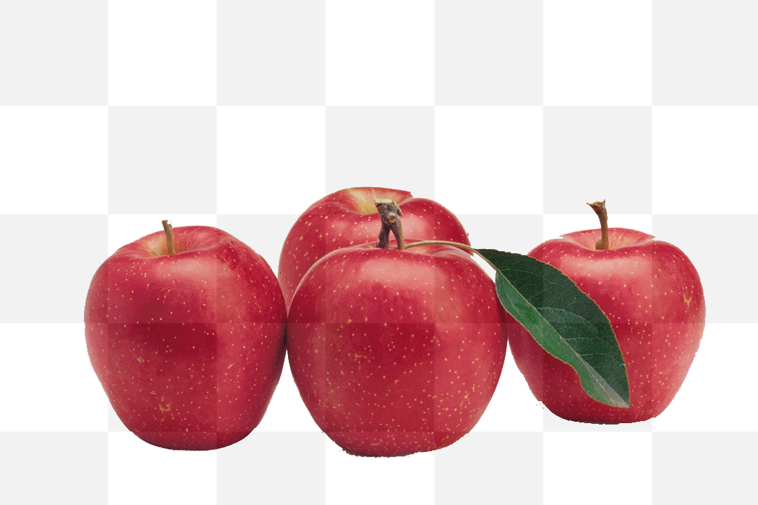The Perfect Autumn Snack: Red Apples on a Transparent Background