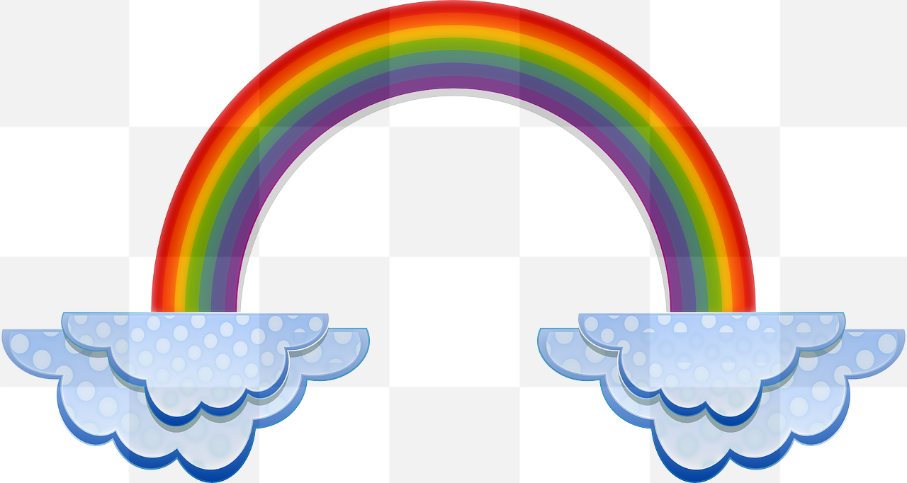 Vibrant Rainbow and Clouds in Stunning PNG formats - Free Download!