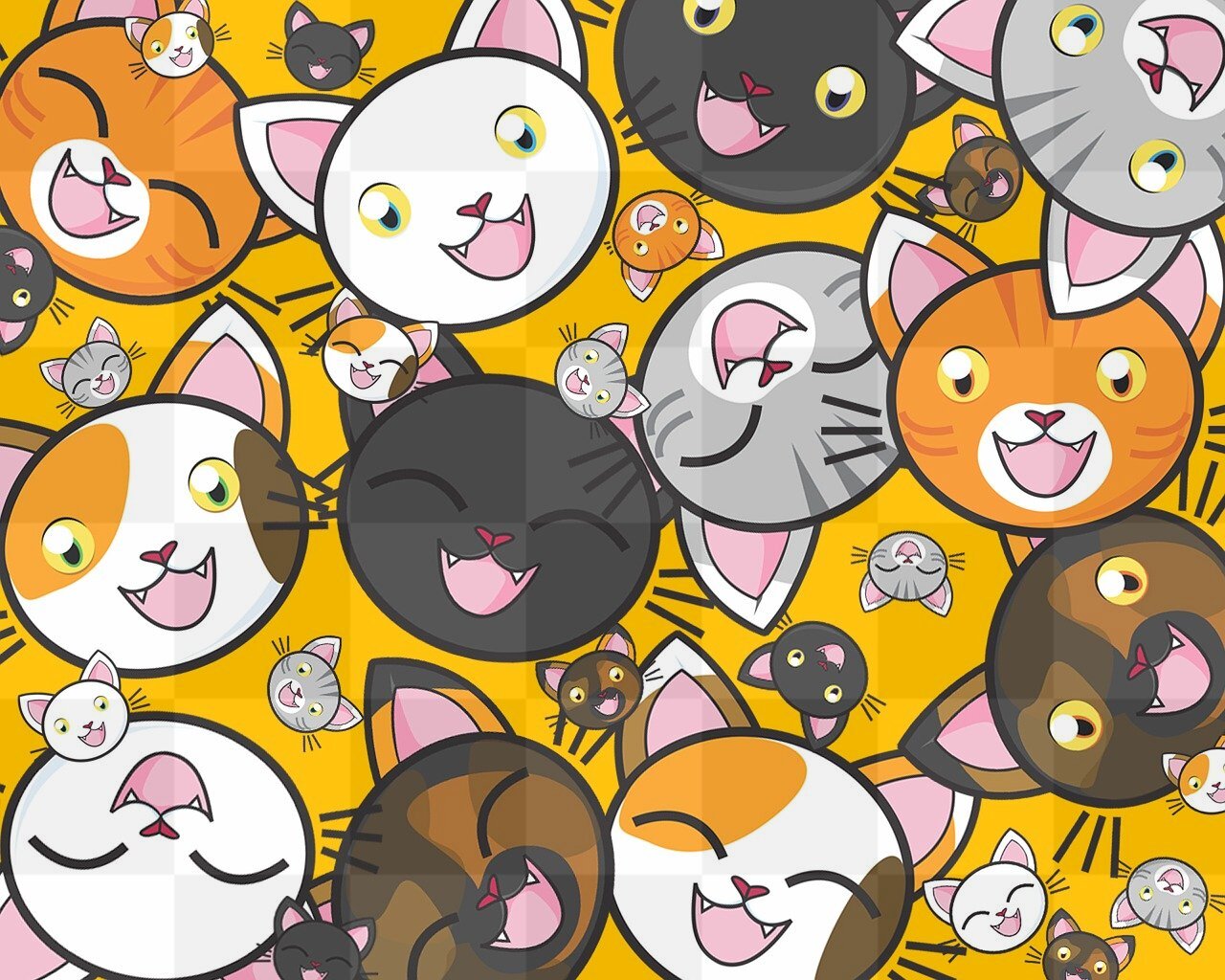 Cute Kitty Cats Background: Free Download in JPG Format for Graphic Design and Social Media Pages Styling