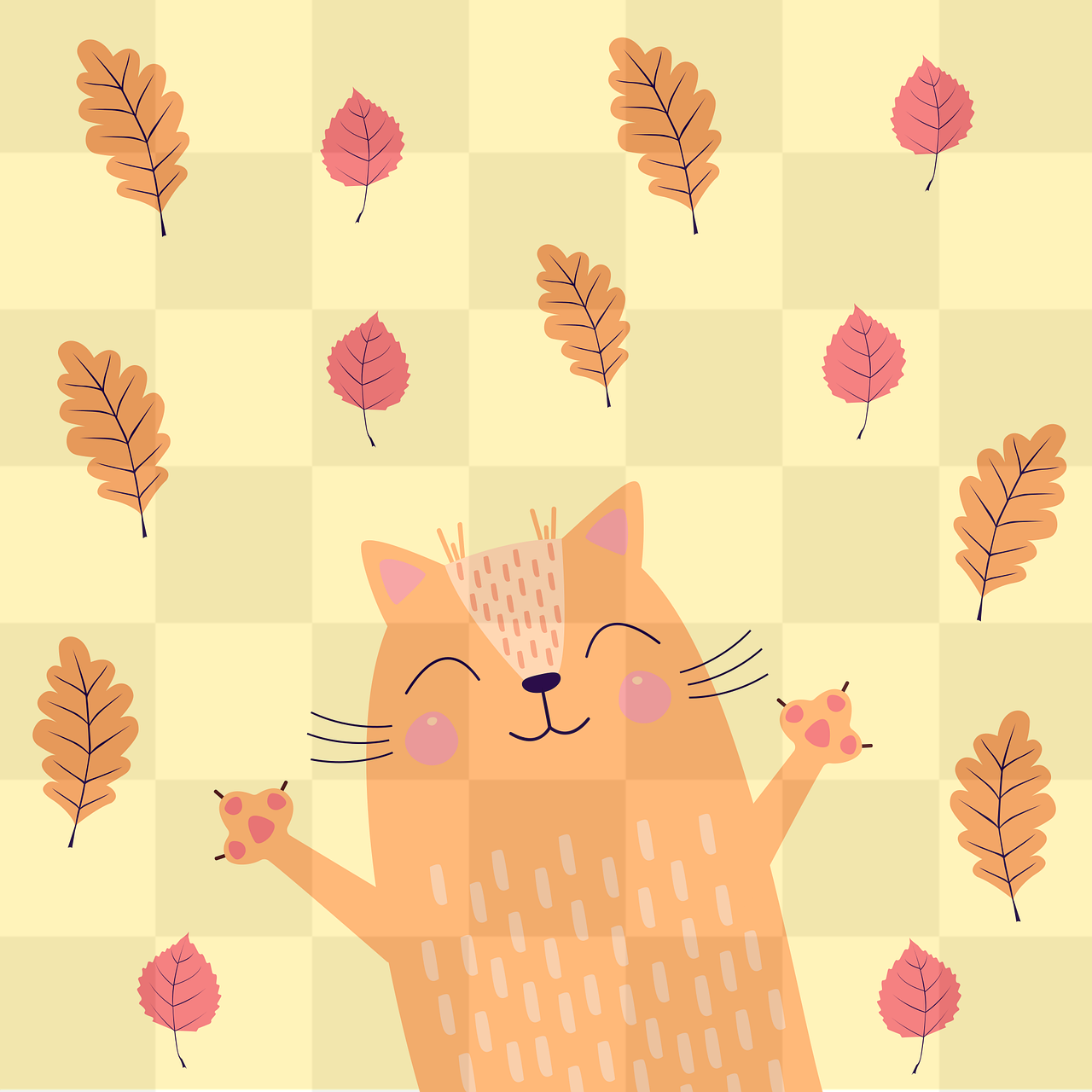Discover Stunning Leaves and Beautiful Cat Wallpapers - Free Download and Perfect for Graphics, Web and Social Media Designs!