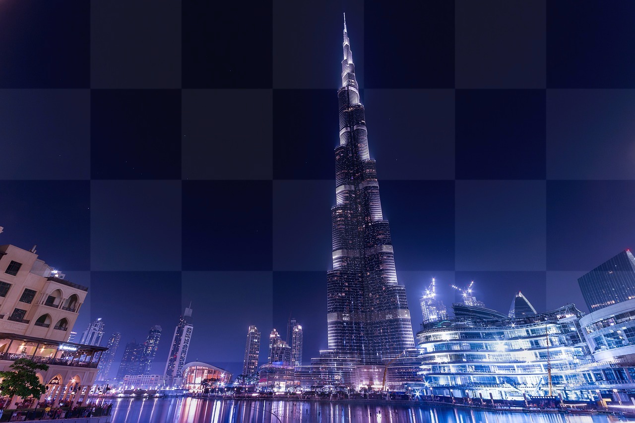 Download Free City and Architecture Background Images of Burj Khalifa and Emirates in Dubai