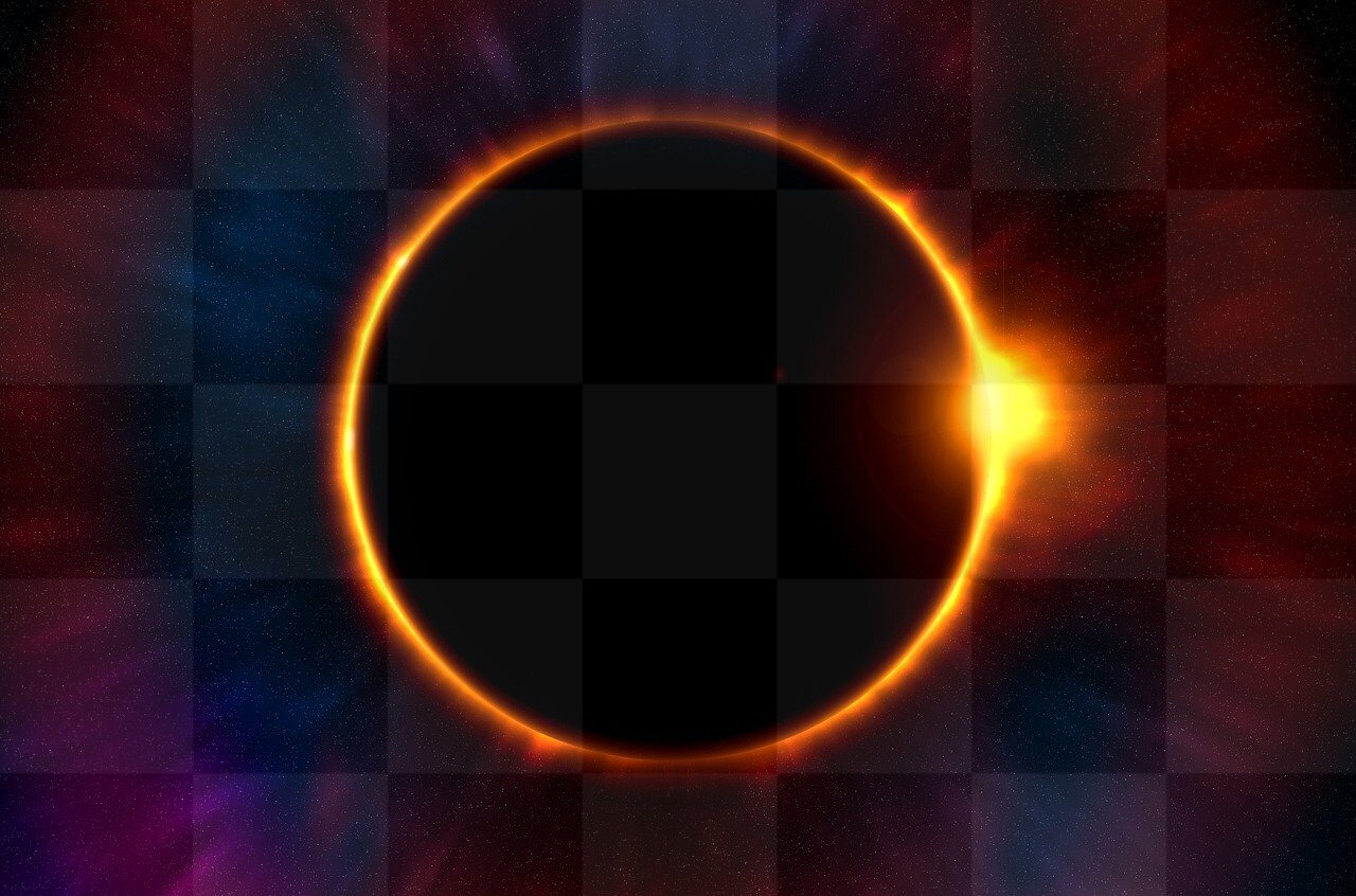 Eclipse, Sun, Space and Galaxy Backgrounds: Free Download for Designers and Social Media Page Styling