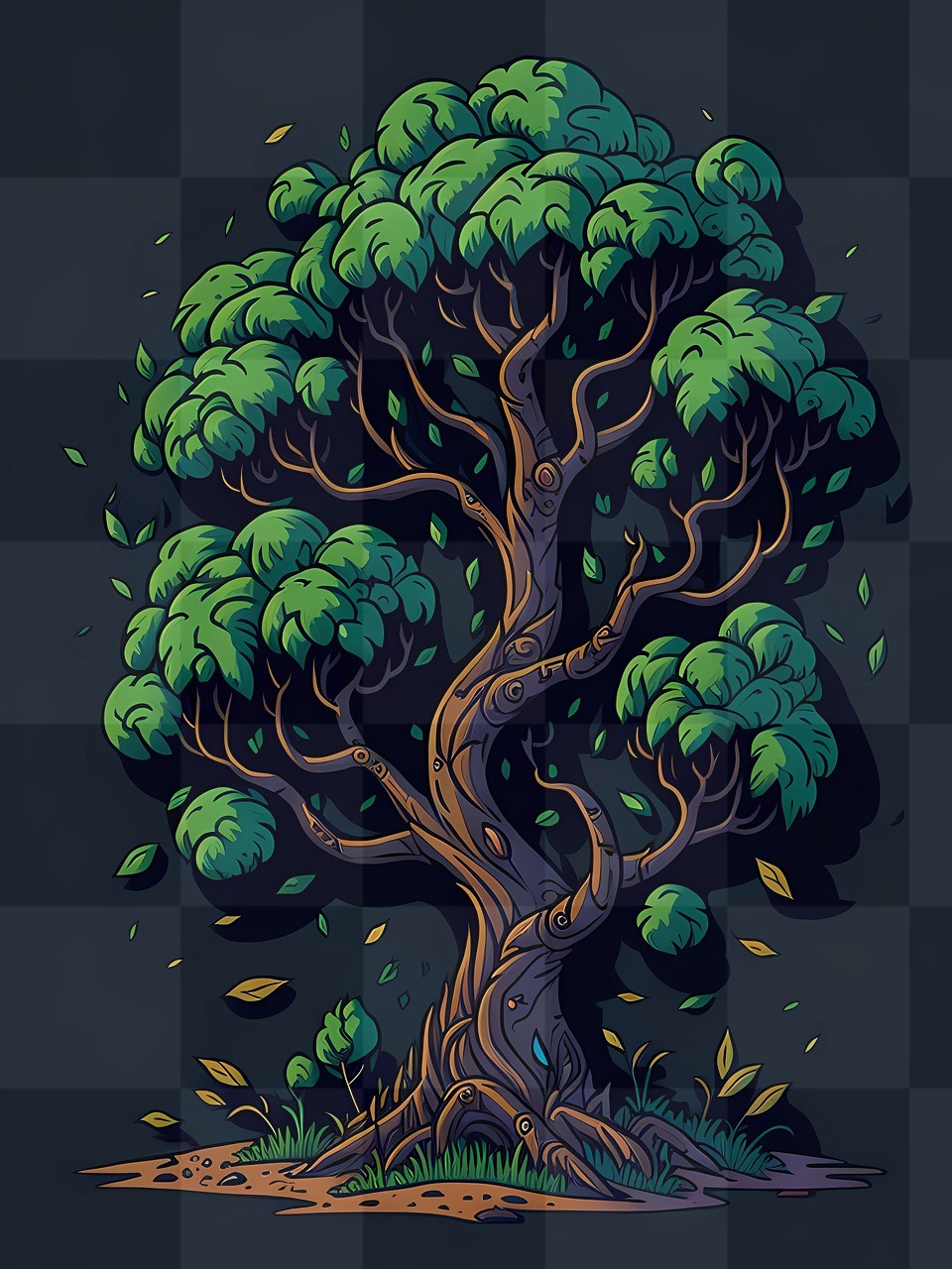 Free Downloadable Tree and Nature Cartoons: Cartoon Drawings and Backgrounds in JPG Format