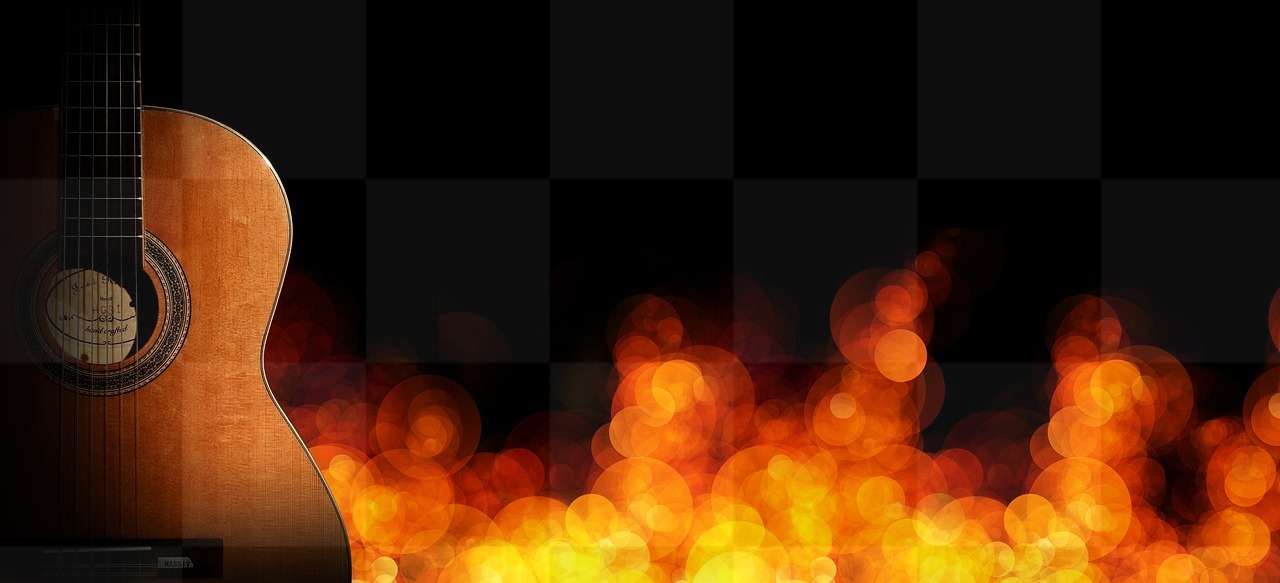 Free Guitar Bokeh Laptop Wallpaper and Music Background Images: Perfect for Graphic Design and Social Media Styling